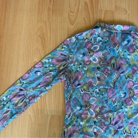 Y2K 90s Rare Violation Button Up Top – 90s Funky Print - Picture 5 of 5